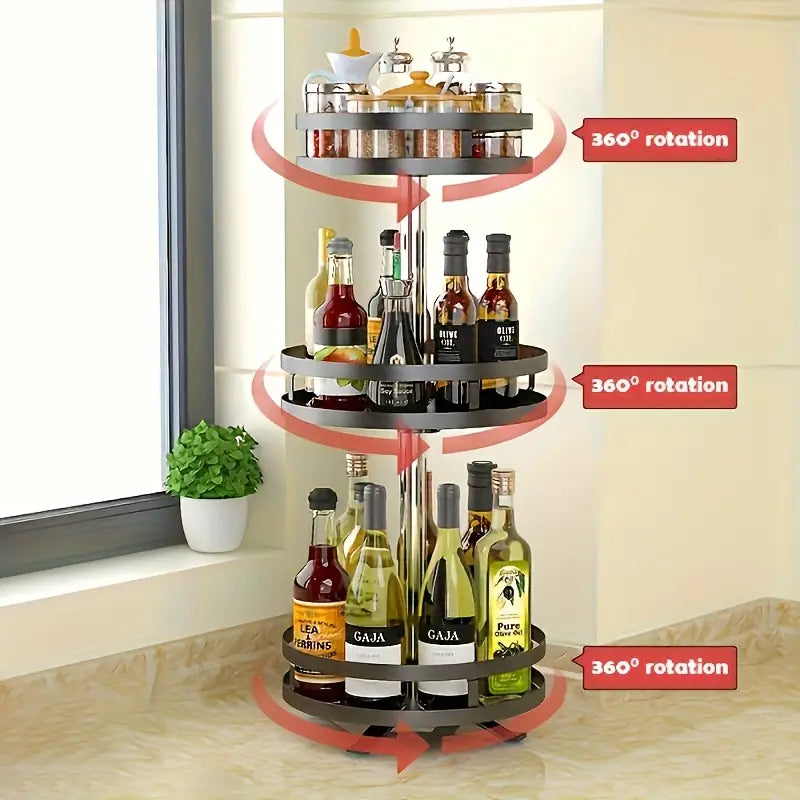 360-Degree Rotating Kitchen Organizer
