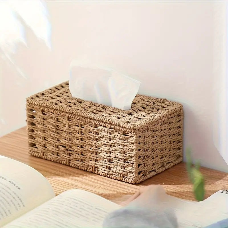 Handwoven Bohemian Style Tissue Box Holder