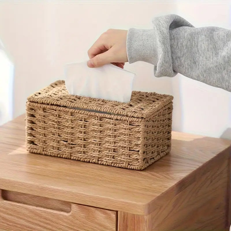 Handwoven Bohemian Style Tissue Box Holder