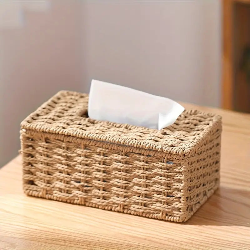 Handwoven Bohemian Style Tissue Box Holder